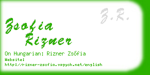 zsofia rizner business card